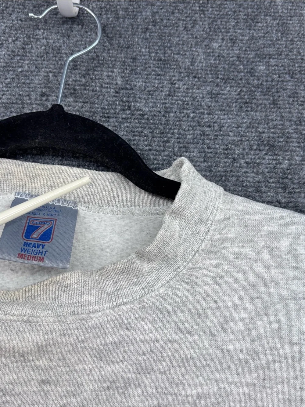 VTG Logo 7 1997 Super Bowl XXXI Gray Sweatshirt Patriots vs. Packers Size M